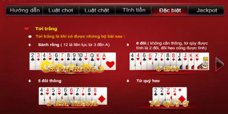 Trường hợp bài có 5 đôi có tới trắng không